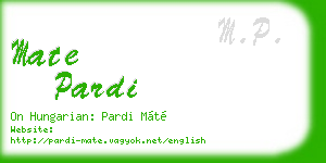 mate pardi business card