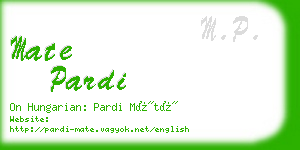 mate pardi business card